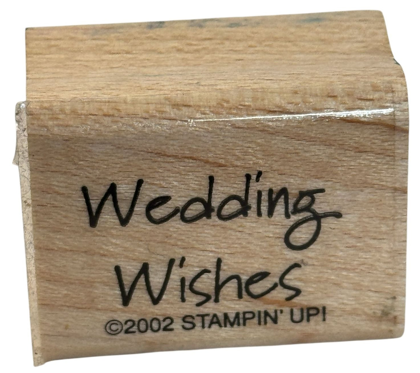 Stampin Up Wood Rubber Stamp Wedding Wishes Card Making Words Sentiment Small