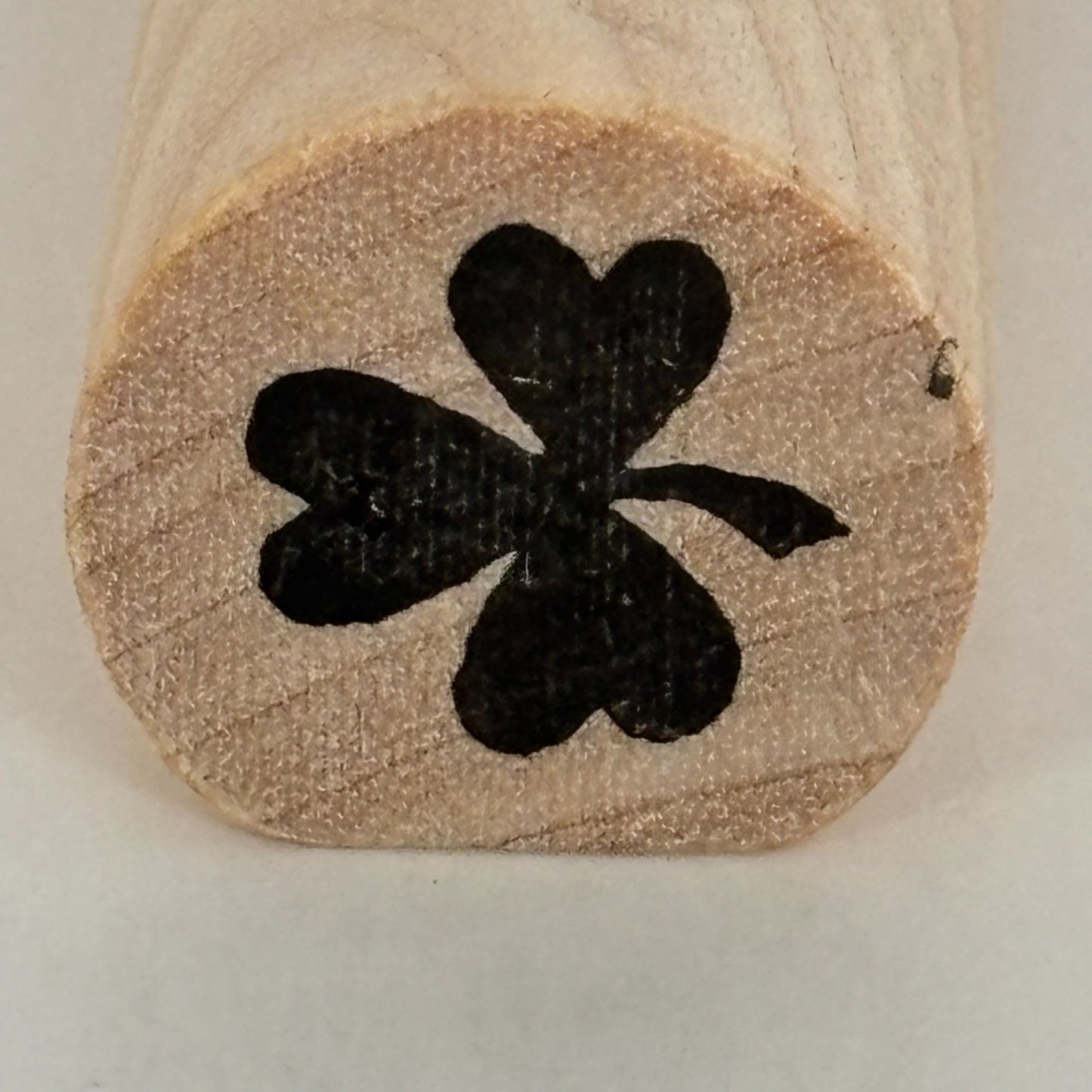 Judith Rubber Stamp Stubbie Three Leaf Clover St Patricks Day Card Making Craft