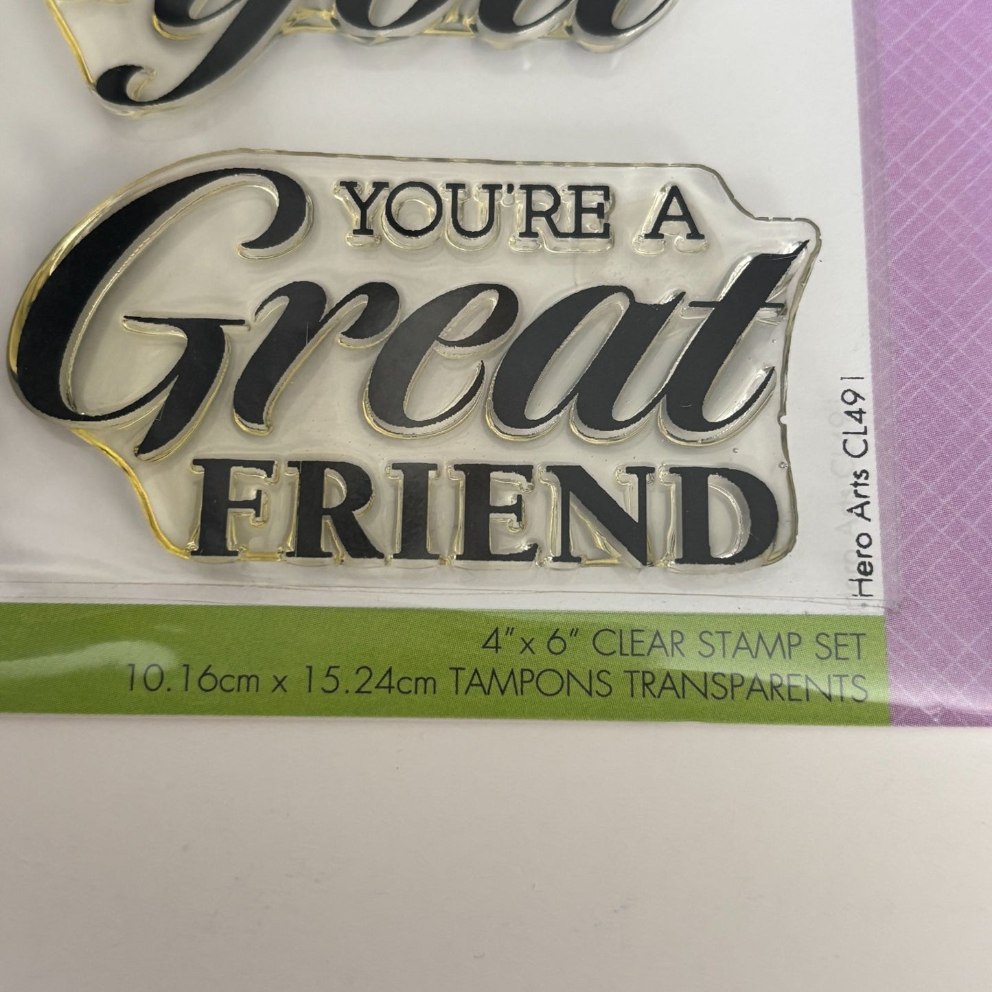 Hero Arts Poly Clear Stamps Set Made With Love Cardmaking Sentiments Words Smile Friendship