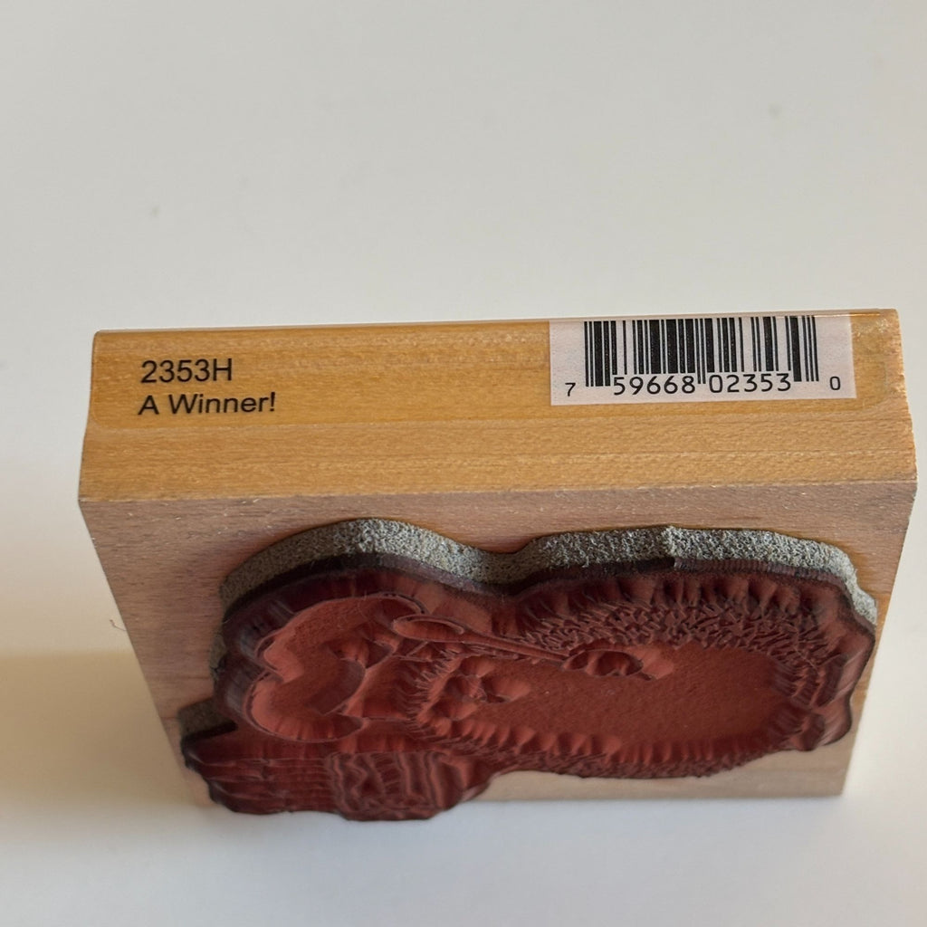 Penny Black Rubber Stamp A Winner Hedgehog Baker Birthday Card Making Cake 2353H