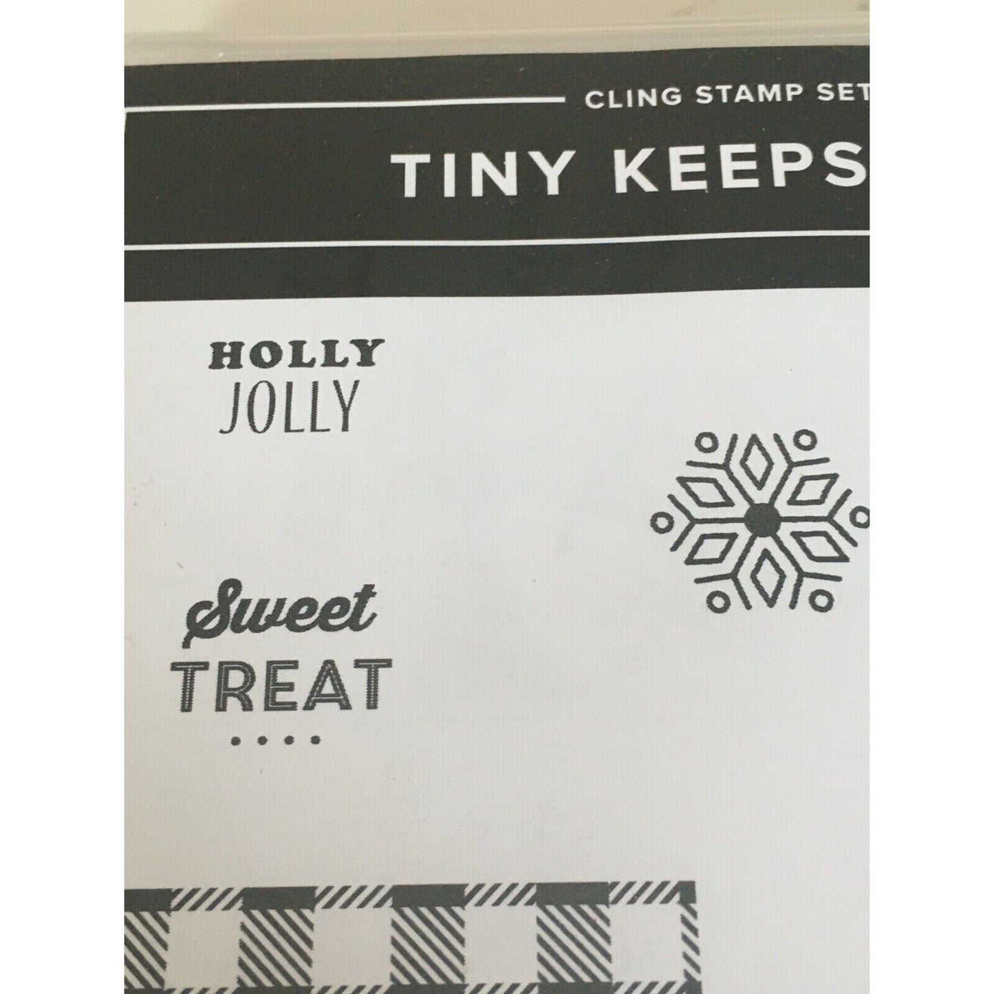 Stampin Up Cling Stamps Set Tiny Keepsakes Christmas Gift Tag Card Making Words