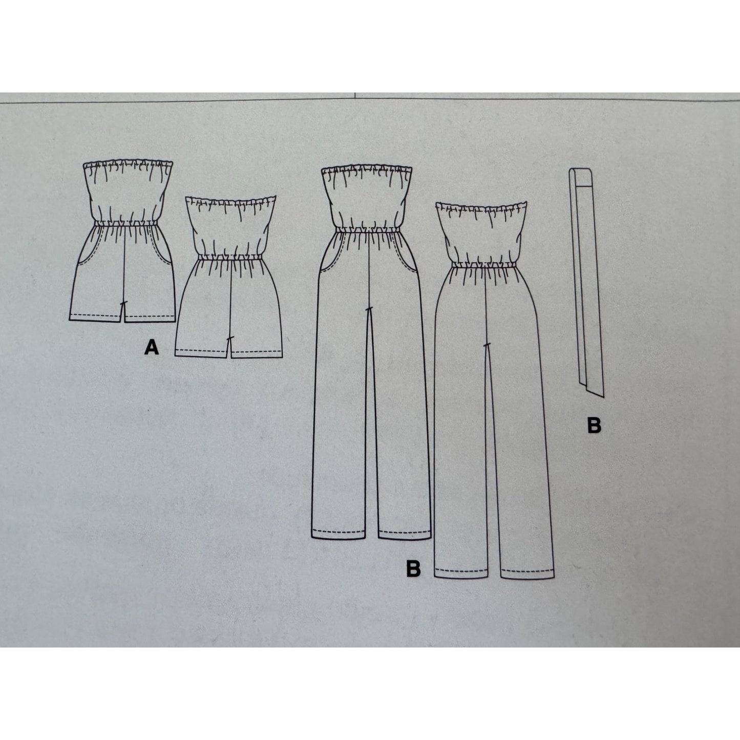 Butterick Sewing Pattern B6010 Jumpsuit In Two Lengths with Sash Size 4-20 Uncut