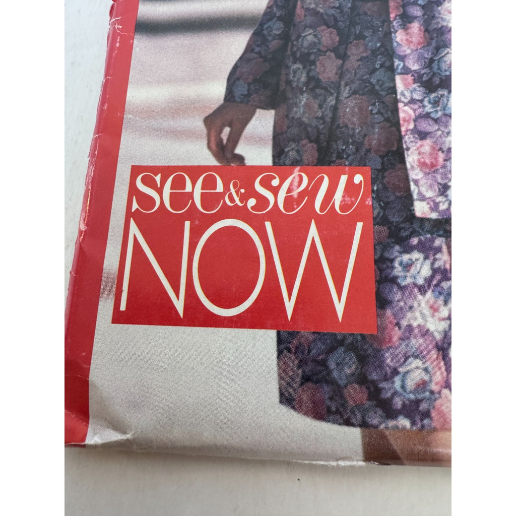 Butterick See and Sew Sewing Pattern 4275 Misses Suit Jacket Dress 6-14 UC 1980s