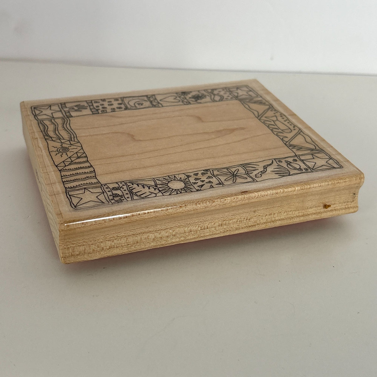 Effie Glitzfinger Rubber Stamp Large Art Frame Nature Fish Moon Sun Doodle Snake