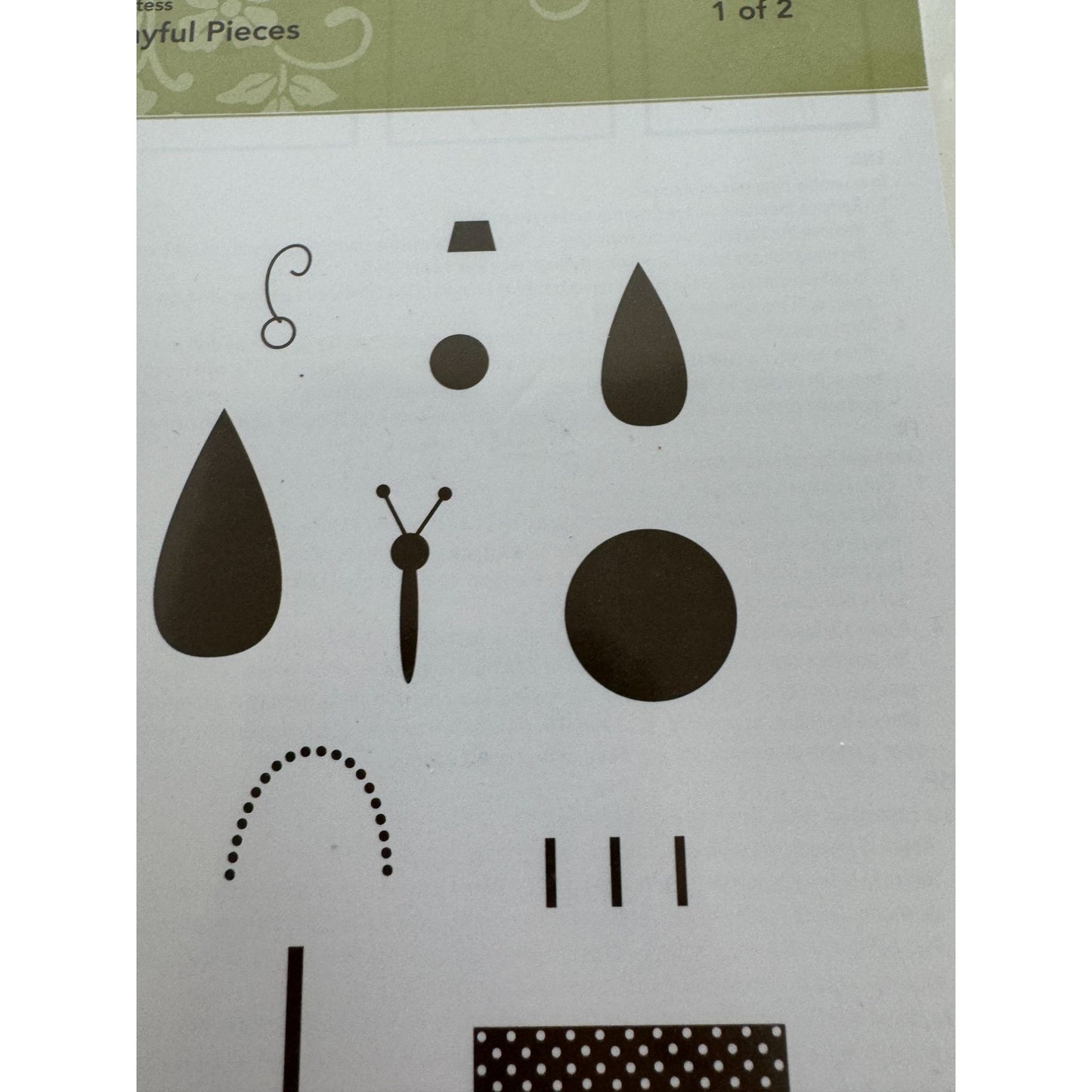 Stampin Up Playful Pieces Rubber Stamp Set Butterfly Summer Gift Present Star
