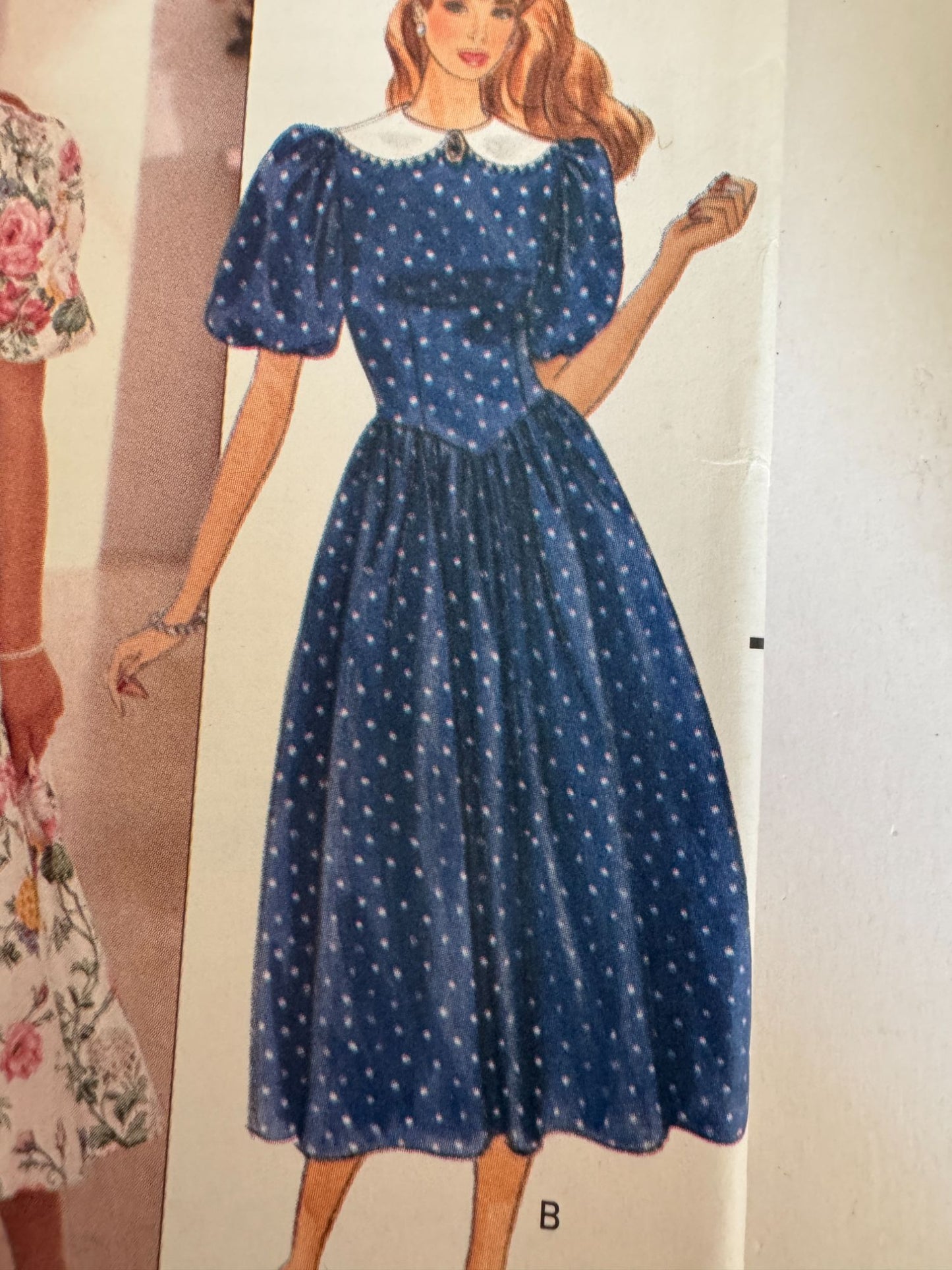 Butterick Sewing Pattern 4550 Dress Easy Back Zipper Dropped Waist Bodice 6 8 10