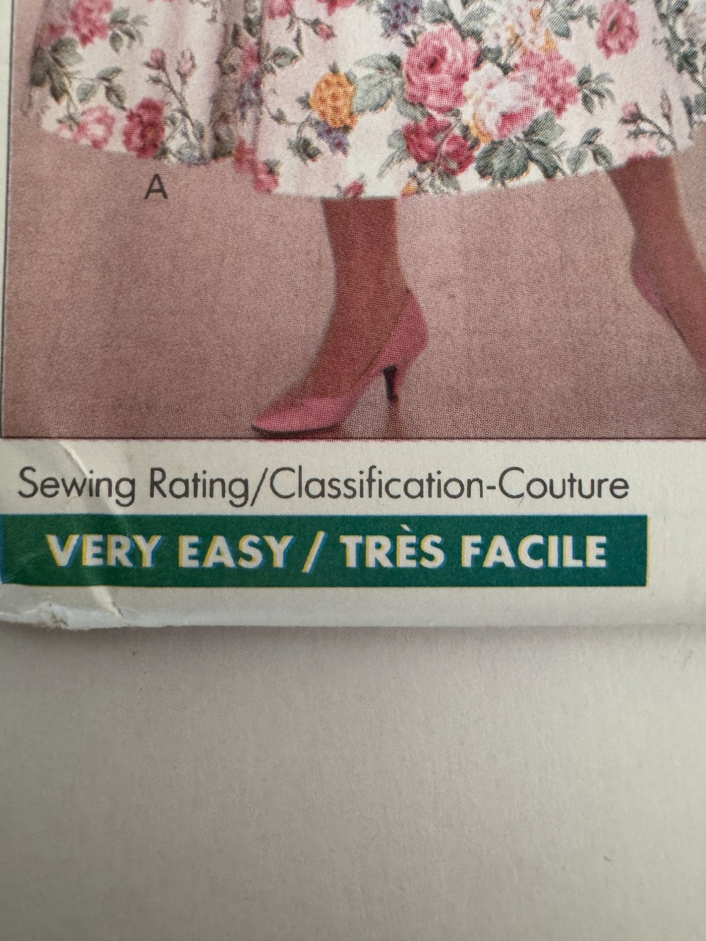 Butterick Sewing Pattern 4550 Dress Easy Back Zipper Dropped Waist Bodice 6 8 10