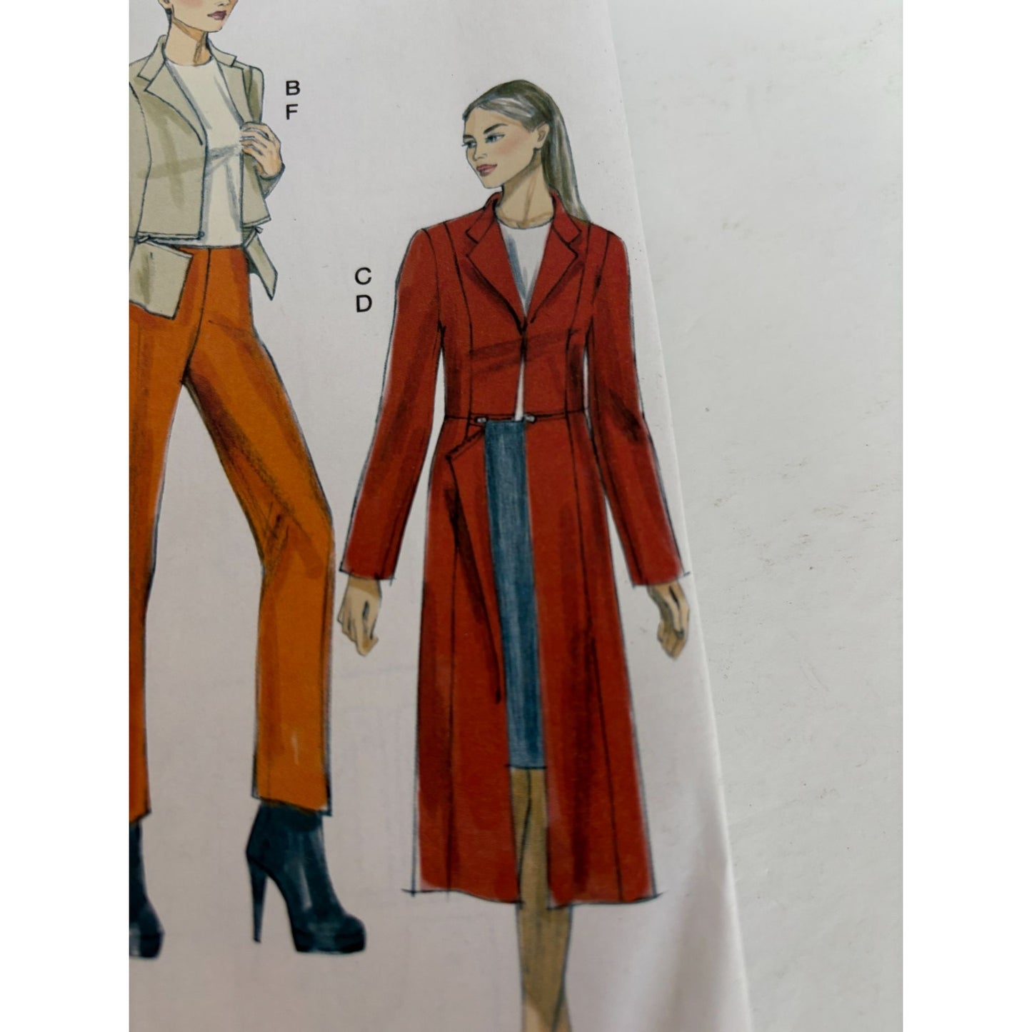 Vogue Sewing Pattern V8865 Jacket Skirt Pants Work Professional Easy 14-22 UC