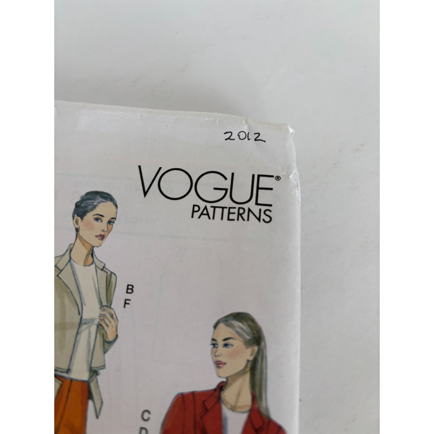Vogue Sewing Pattern V8865 Jacket Skirt Pants Work Professional Easy 14-22 UC
