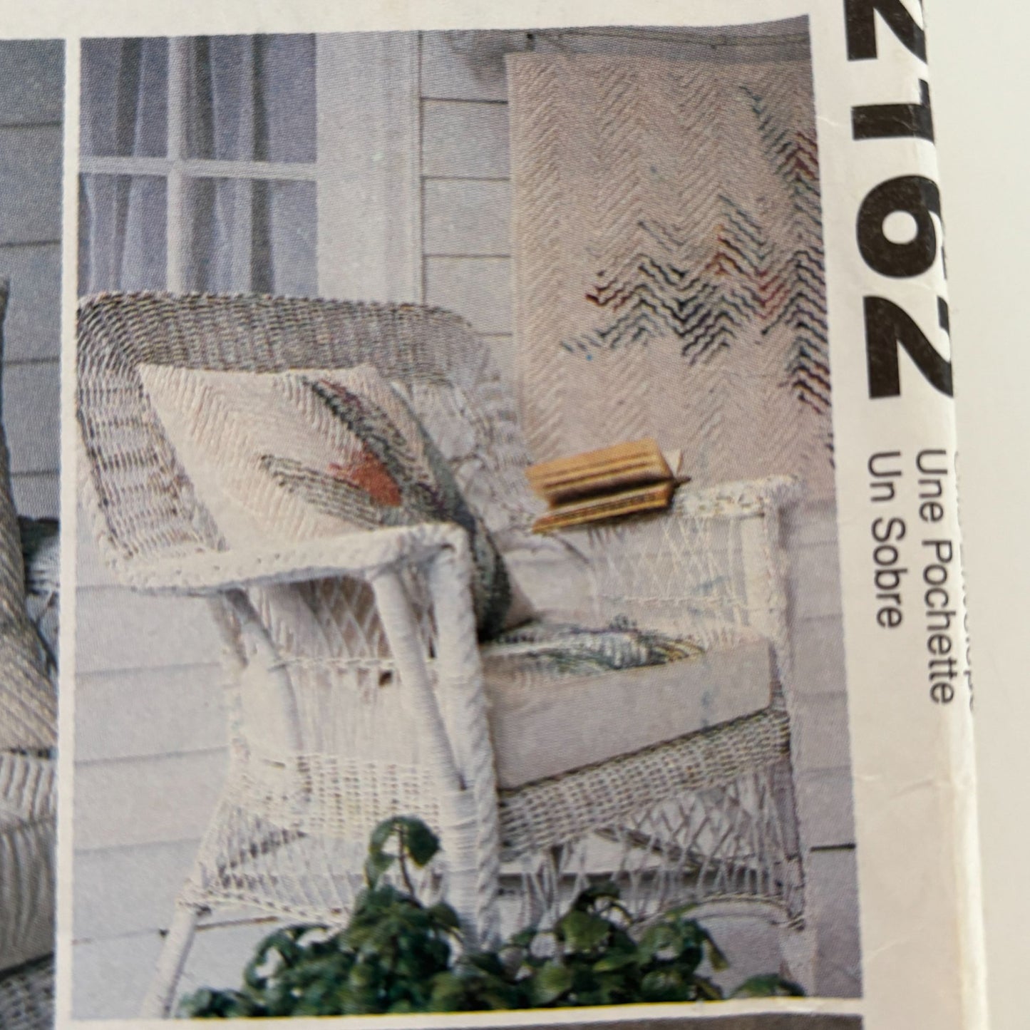 McCalls Home Decorating Sewing Pattern 2162 Faux Chenille Chair Cushion Home UC