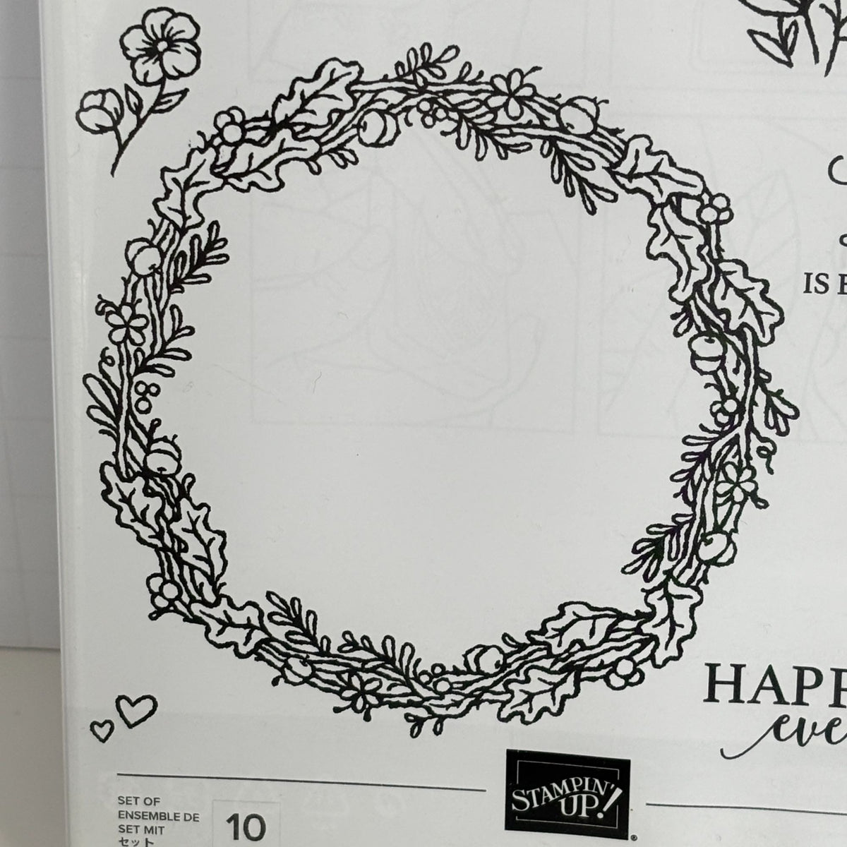Stampin Up Photopolymer Stamp Set Seasonal Wreath Fall Bird Snowflake Card Celebrate