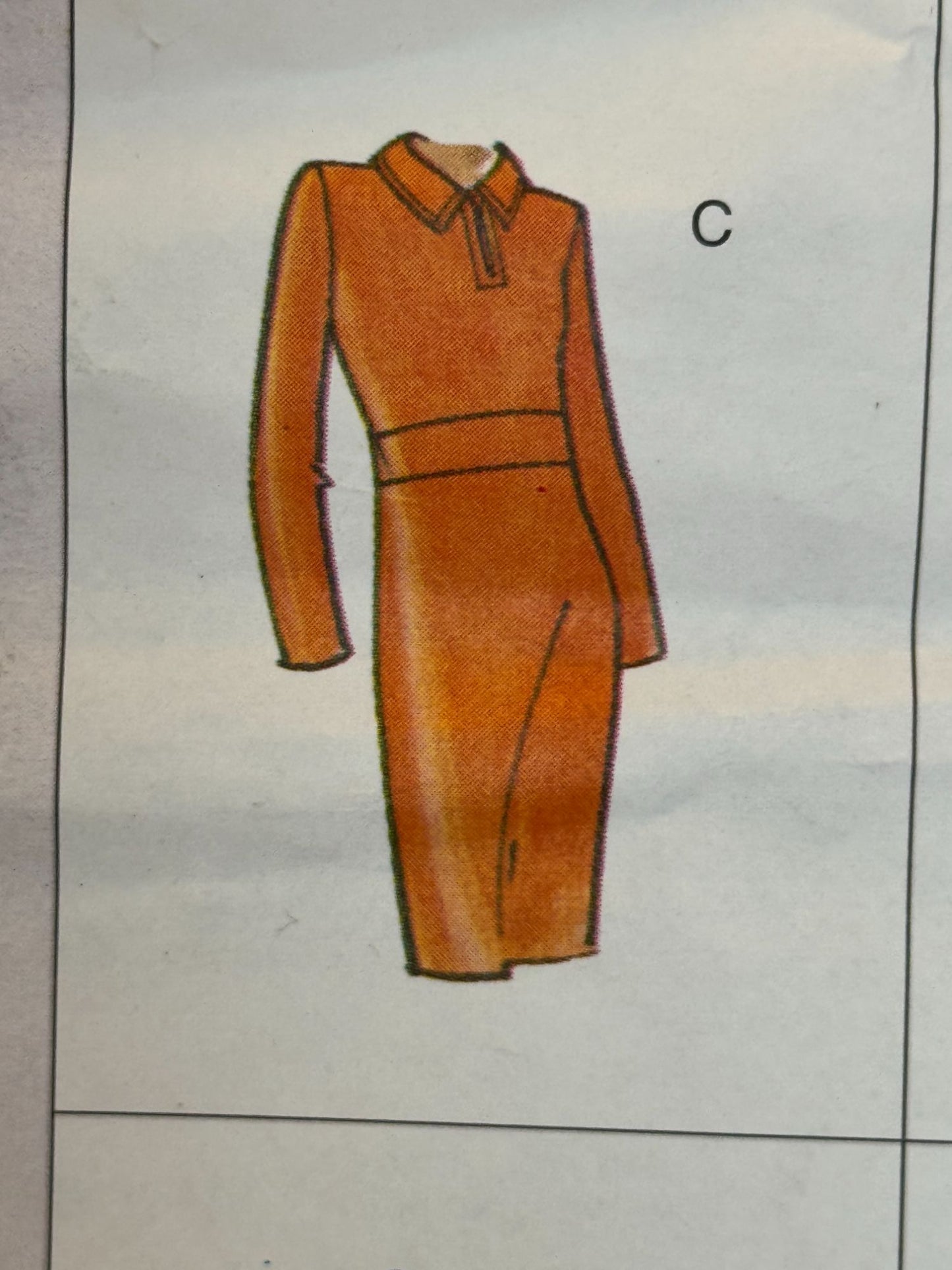 Vogue Sewing Pattern 2028 Career Dress Easy Options Length Sleeve Options 6 8 10