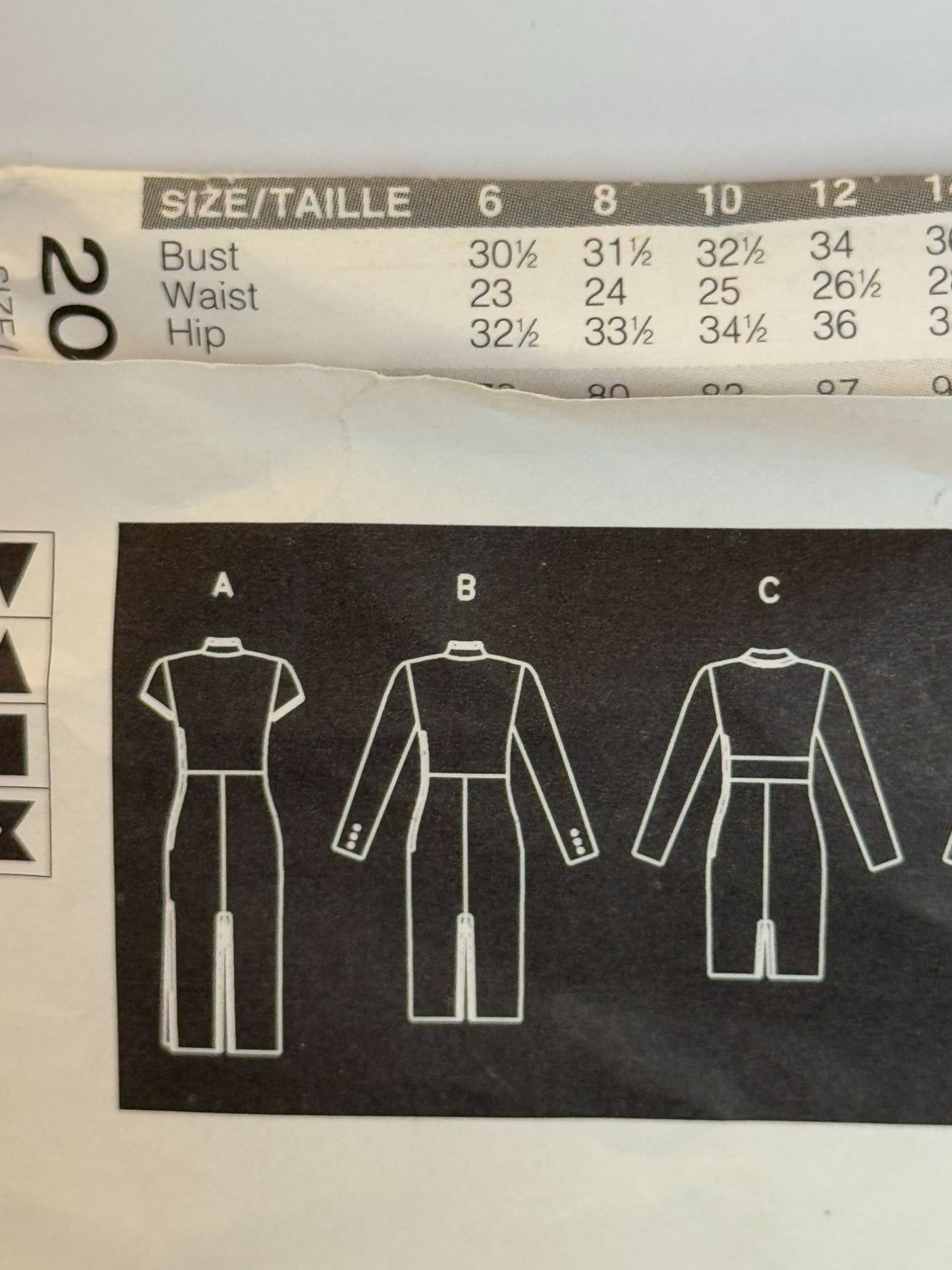 Vogue Sewing Pattern 2028 Career Dress Easy Options Length Sleeve Options 6 8 10