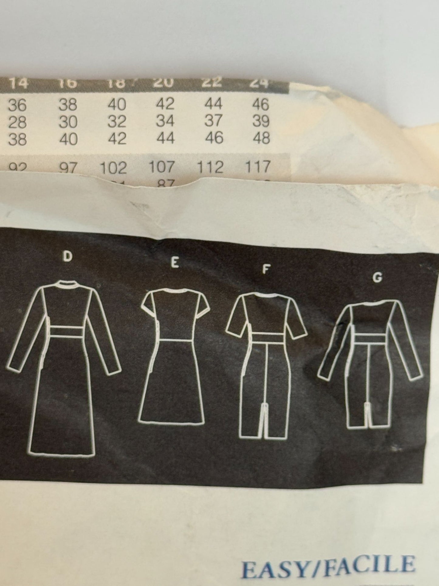 Vogue Sewing Pattern 2028 Career Dress Easy Options Length Sleeve Options 6 8 10