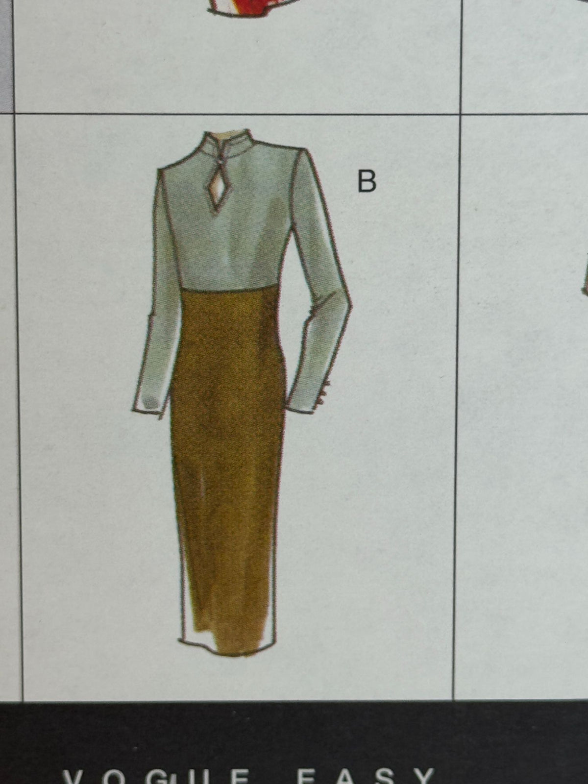 Vogue Sewing Pattern 2028 Career Dress Easy Options Length Sleeve Options 6 8 10