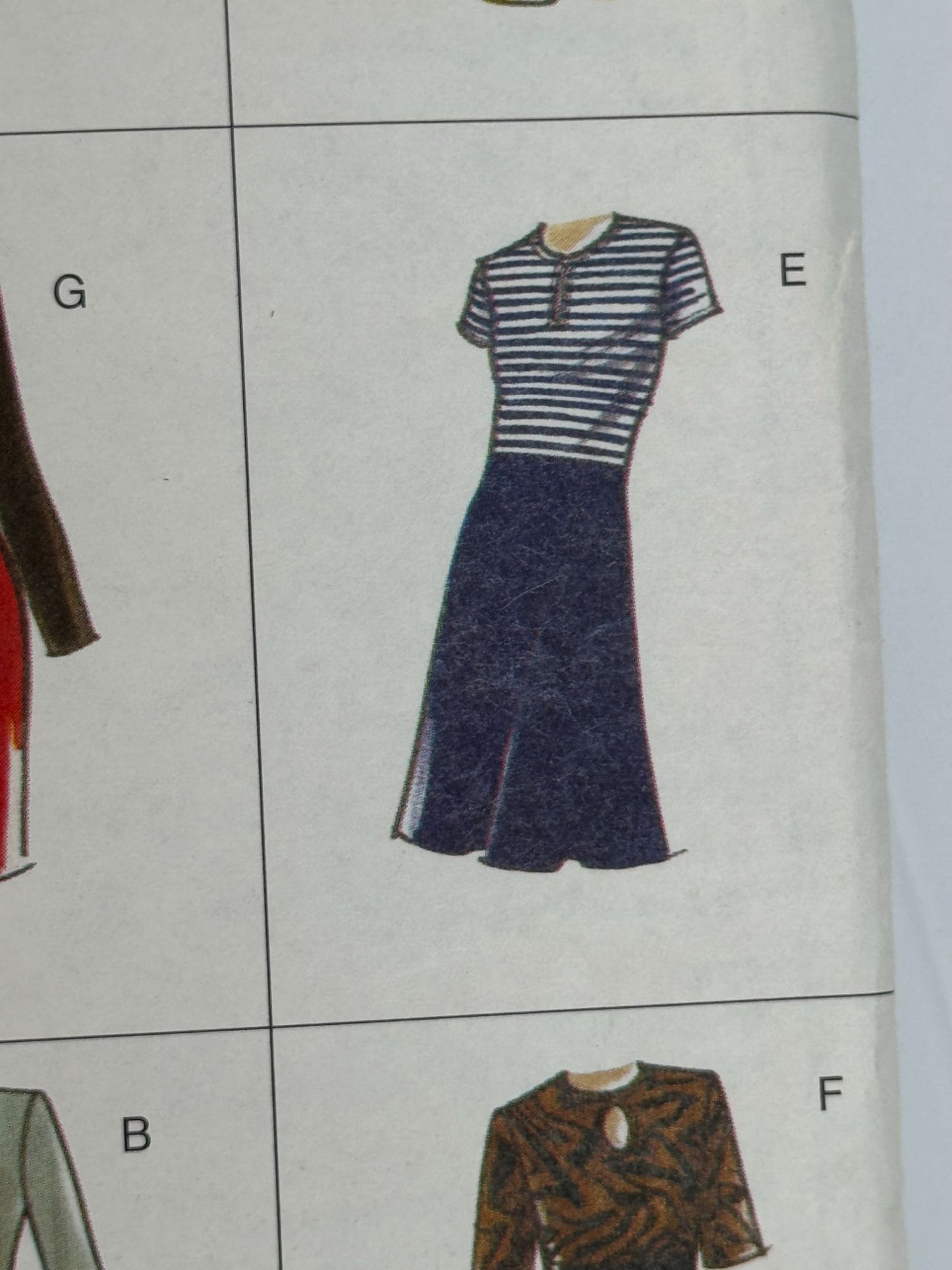 Vogue Sewing Pattern 2028 Career Dress Easy Options Length Sleeve Options 6 8 10