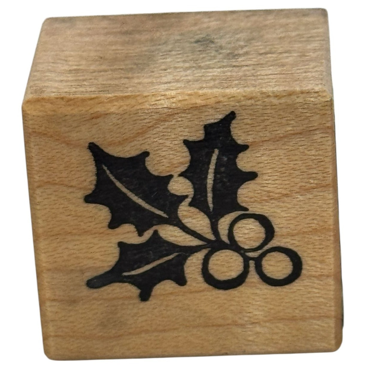 PSX Rubber Stamp Holly Leaf Leaves Berries Christmas Card Making Holidays Small