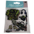 Jolees Boutique Dimensional Stickers Hunting Gear Camouflage Jacket Boots Fathers Day Cardmaking Embellishments Craft