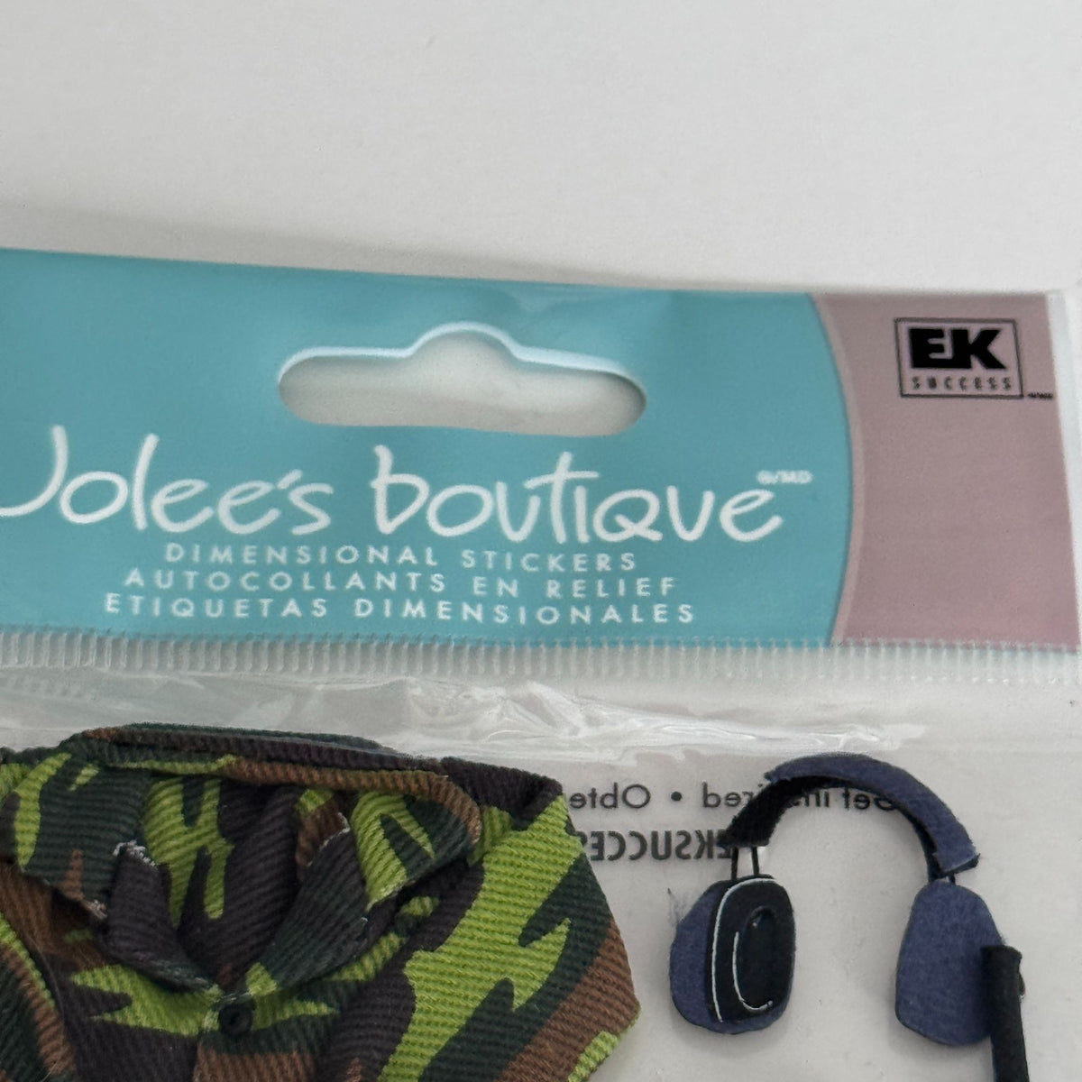 Jolees Boutique Dimensional Stickers Hunting Gear Camouflage Jacket Boots Fathers Day Cardmaking Embellishments Craft