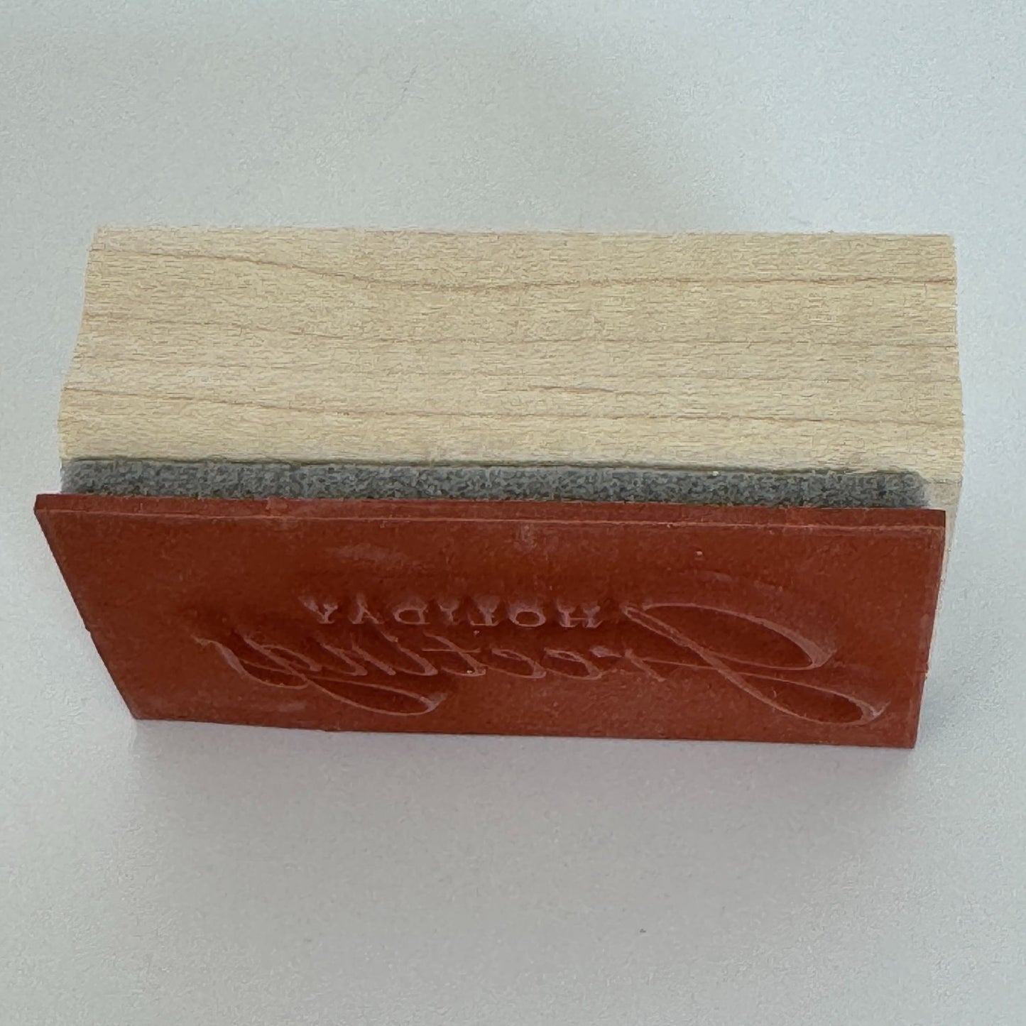 Stampin Up Rubber Stamp Holiday Greetings Card Making Words Cursive Christmas