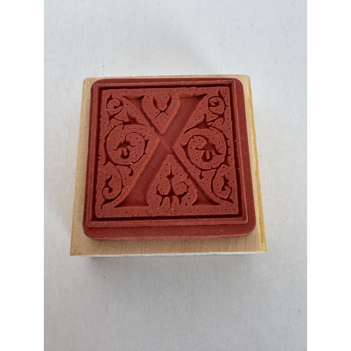 Anitas Rubber Stamp Decorative Letter X Initial Square Ornate Card Making Craft