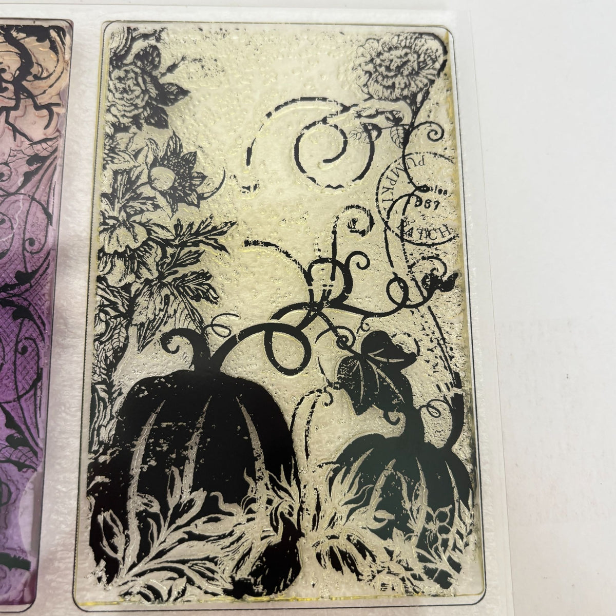 CTMH Acrylic Stamps My Acrylix Halloween Backdrop Charmed Moments Pumpkin D1490 Autumn Days
