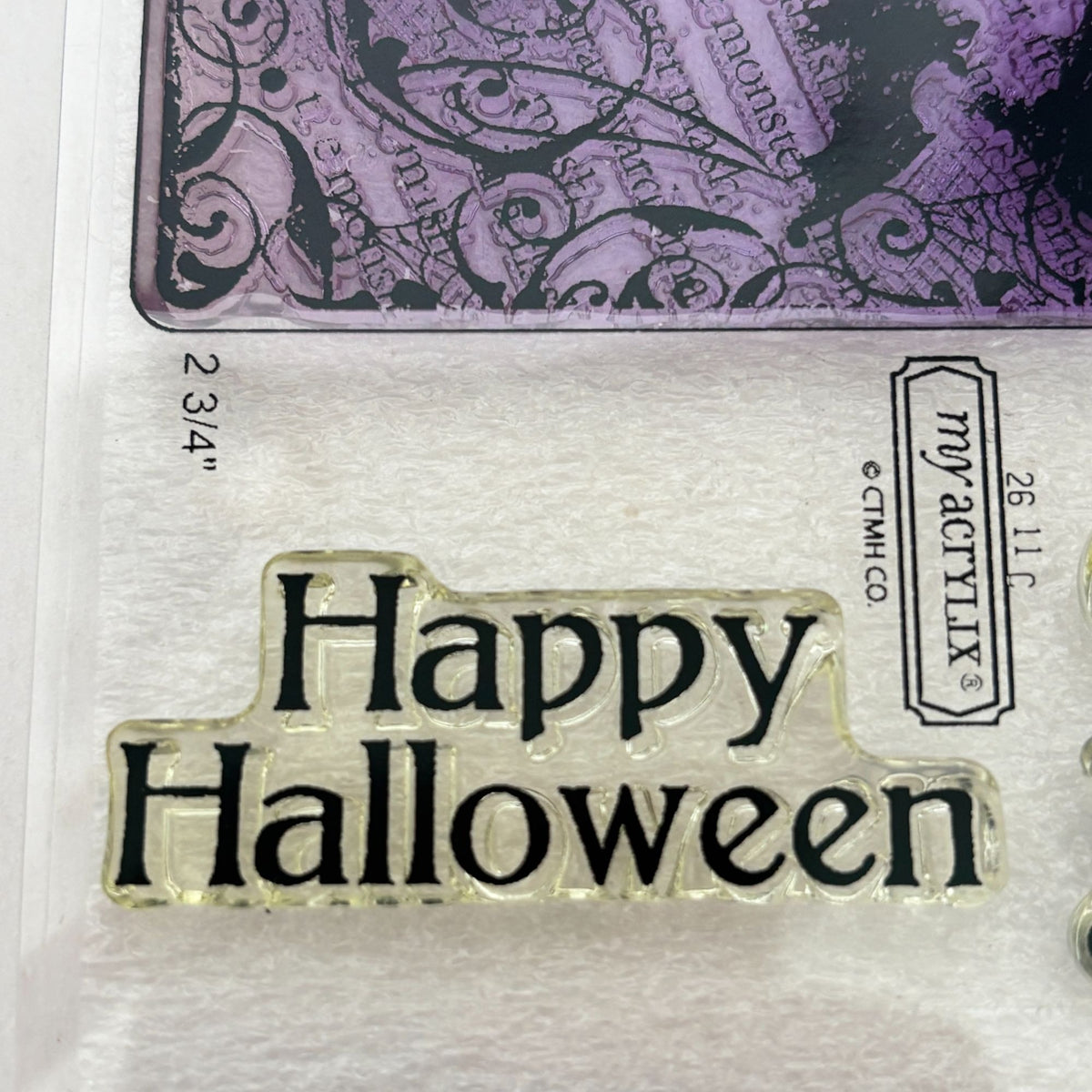 CTMH Acrylic Stamps My Acrylix Halloween Backdrop Charmed Moments Pumpkin D1490 Autumn Days