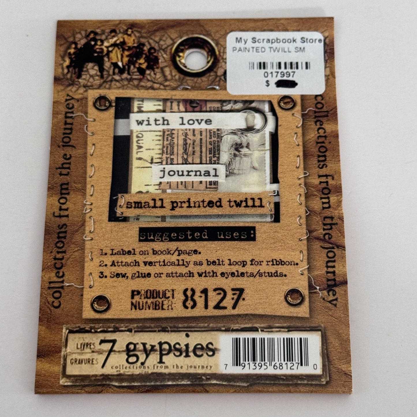 7Gypsies Journal Jewelry Printed Twill Ribbon Medium Scrapbook Embellishments Craft Scrapbooking With Love
