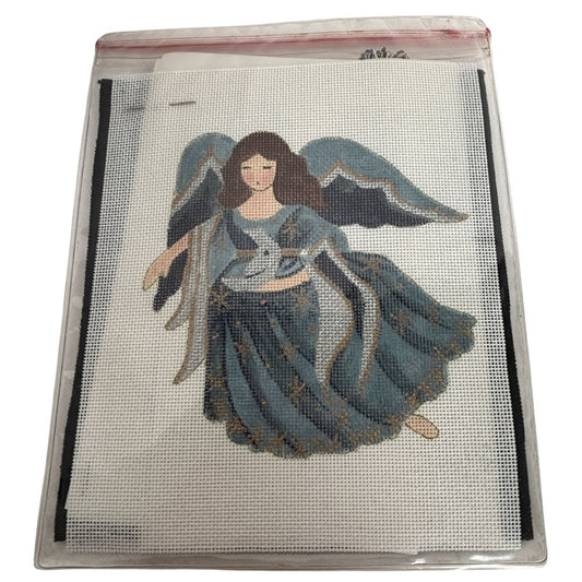 Stitchin Stuff Needlepoint Kit Evening Angel 1991 Moon Joan Thomasson Canvas New