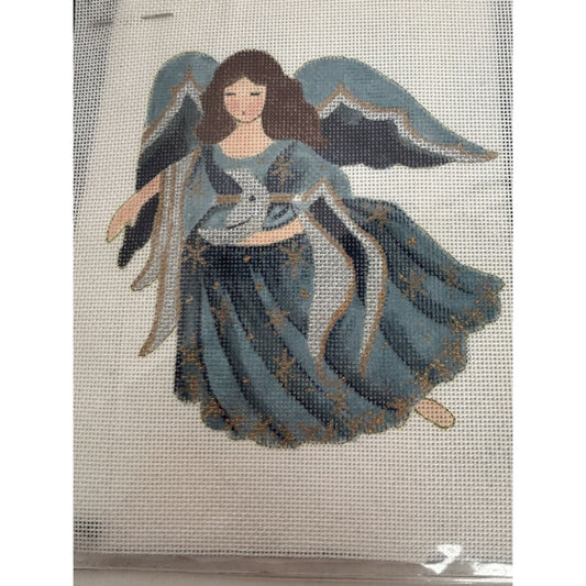 Stitchin Stuff Needlepoint Kit Evening Angel 1991 Moon Joan Thomasson Canvas New