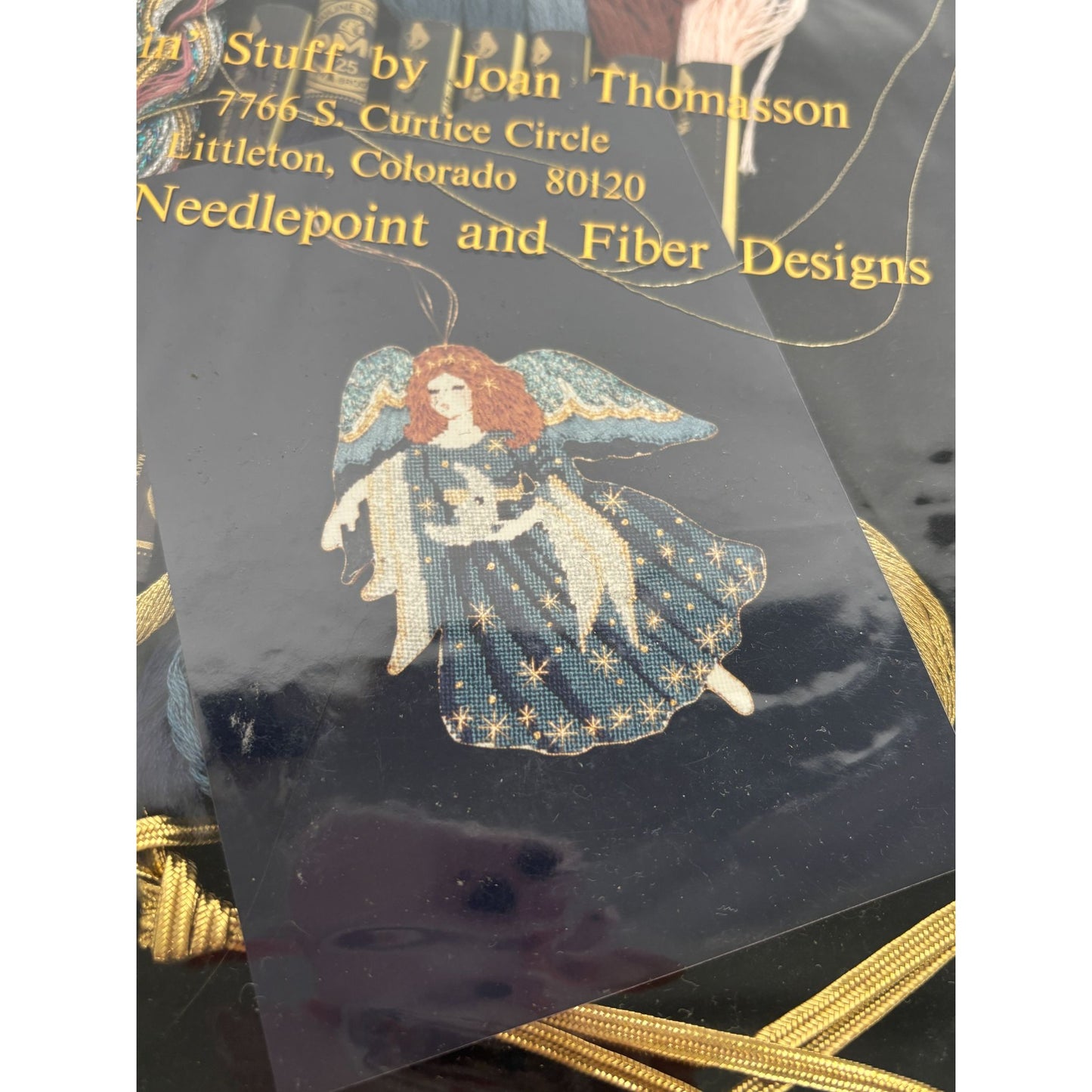 Stitchin Stuff Needlepoint Kit Evening Angel 1991 Moon Joan Thomasson Canvas New