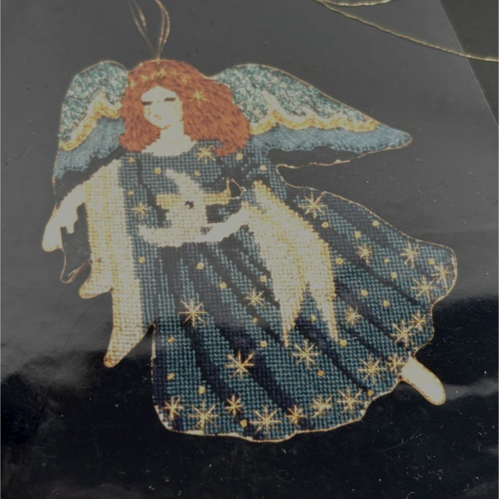Stitchin Stuff Needlepoint Kit Evening Angel 1991 Moon Joan Thomasson Canvas New