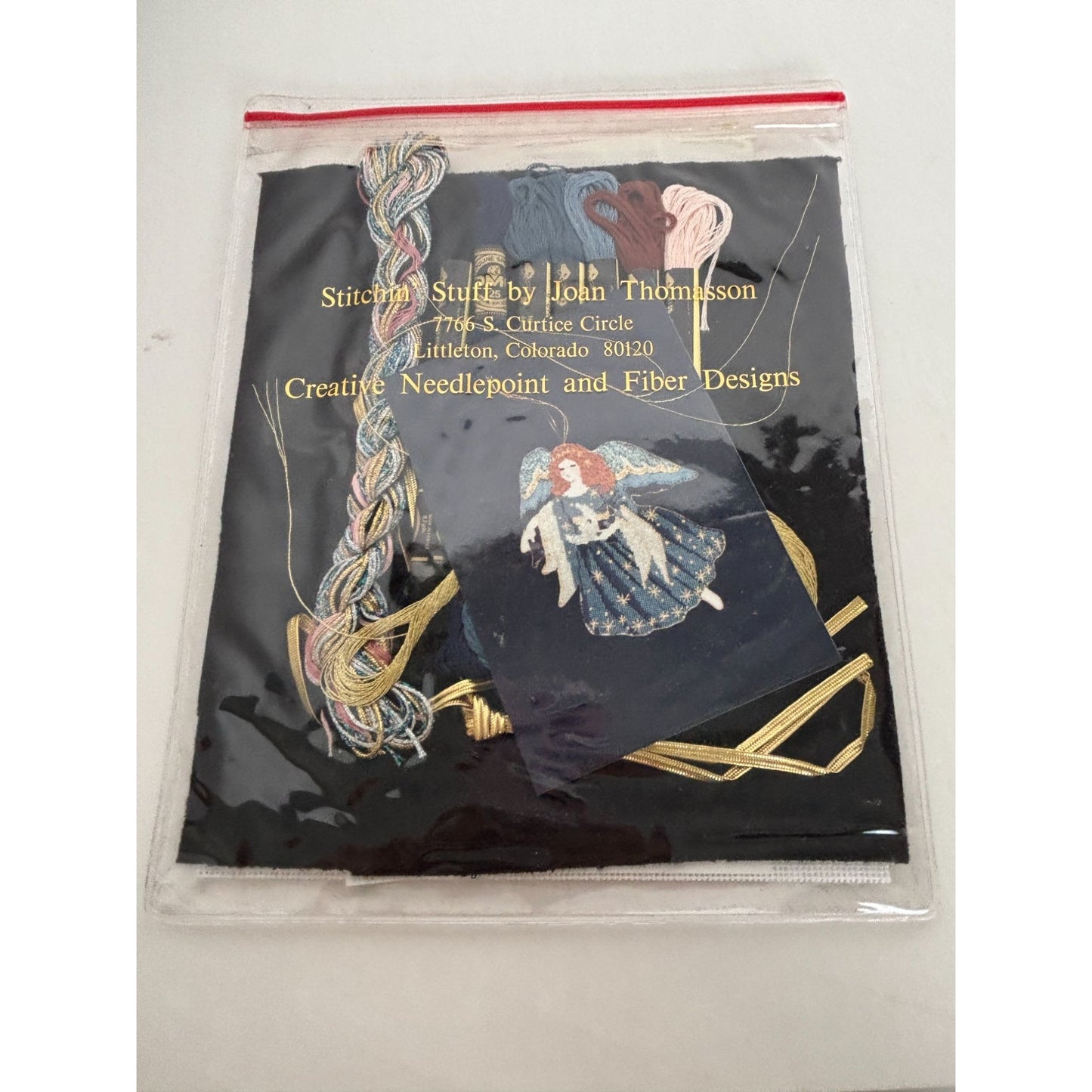 Stitchin Stuff Needlepoint Kit Evening Angel 1991 Moon Joan Thomasson Canvas New