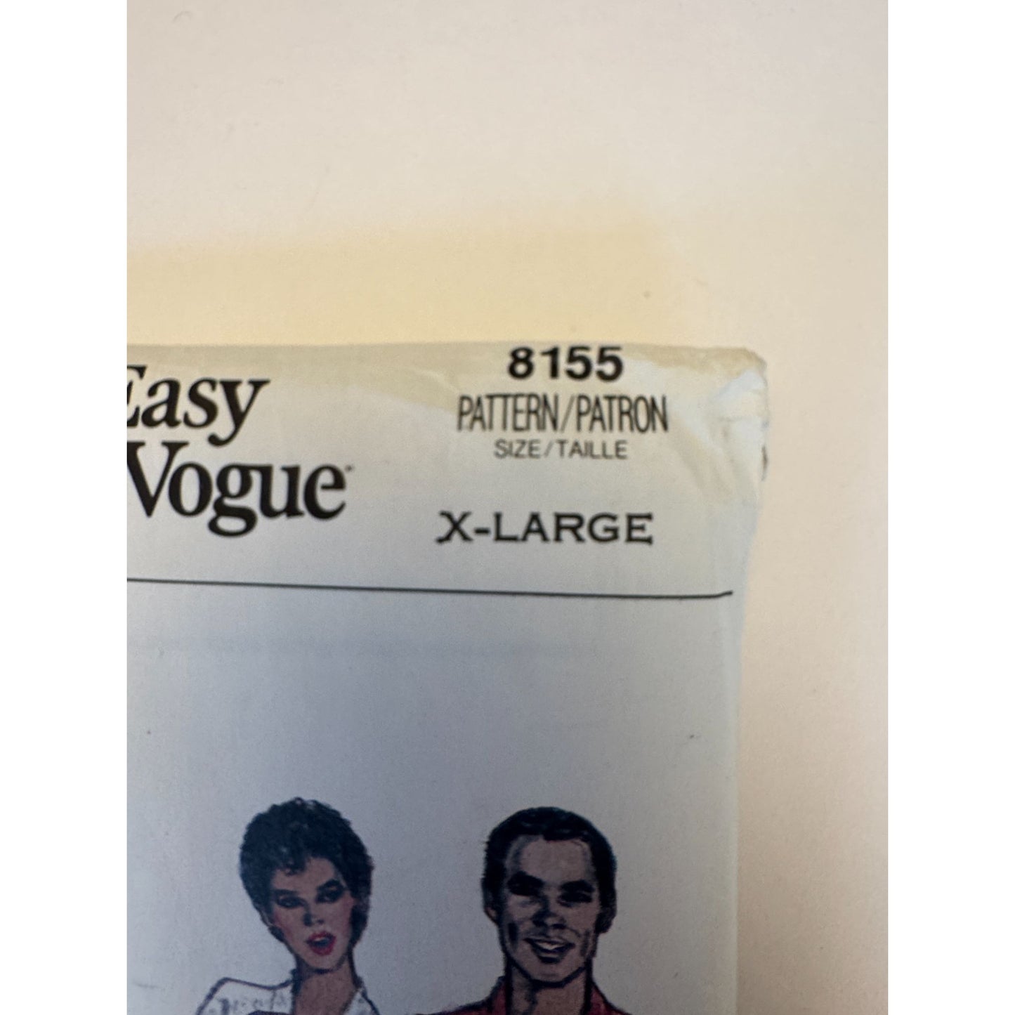 Vogue Sewing Pattern 8155 Robe Bathrobe Vintage 80s XL 20 22 Mens Misses Unisex Loungewear