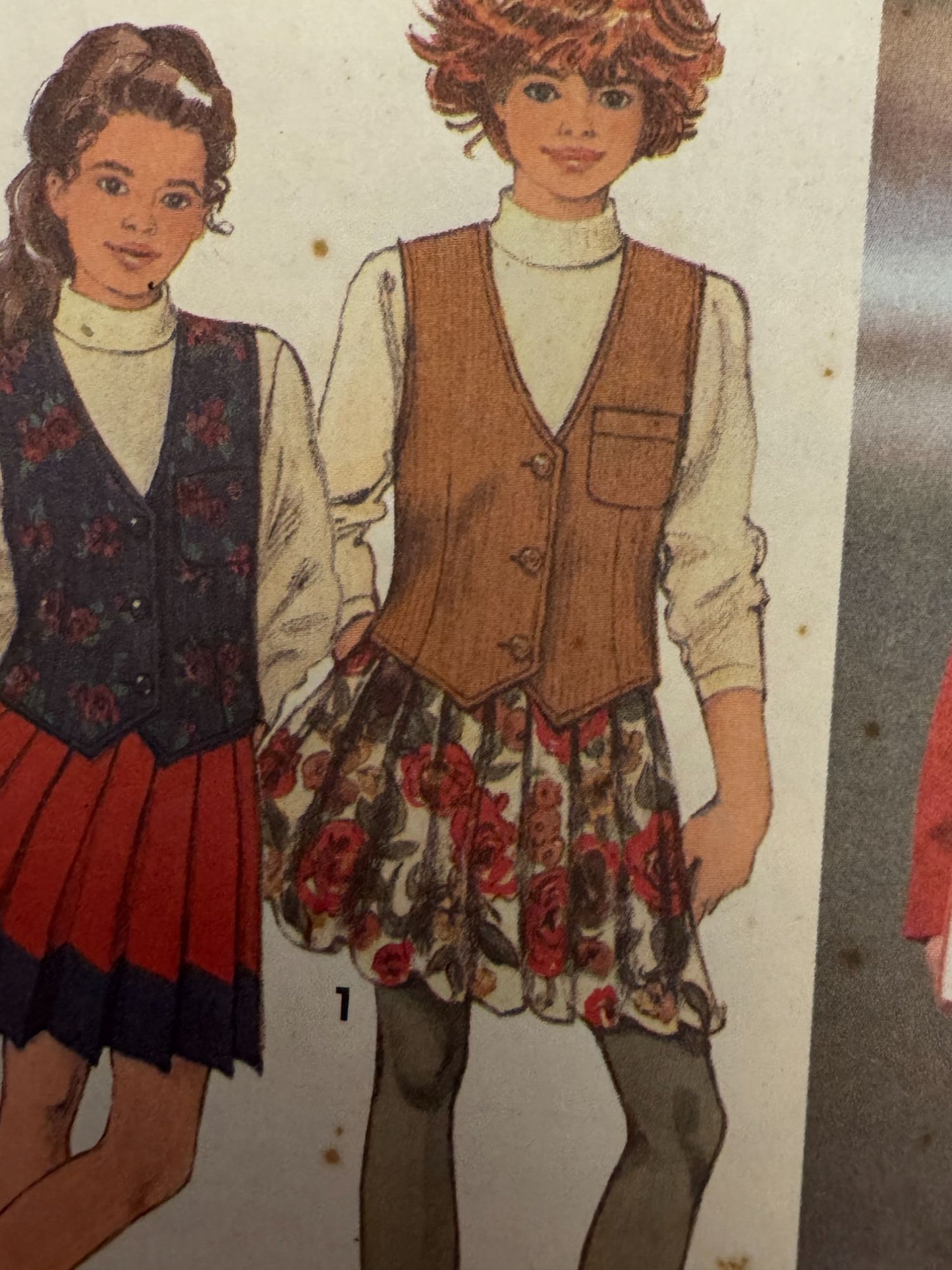 Simplicity Sewing Pattern 8005 Skirt Vet Jacket 90s Y2K Style Girls 12-14 Retro