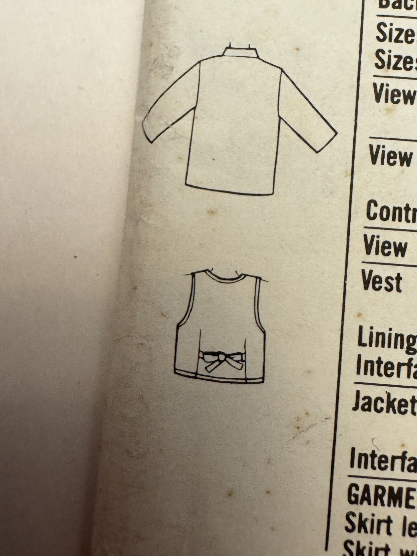 Simplicity Sewing Pattern 8005 Skirt Vet Jacket 90s Y2K Style Girls 12-14 Retro