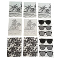 Beach Bum Card Panels Set Tropical Palm Beach Cardmaking A2 Size Foil Ready Summer