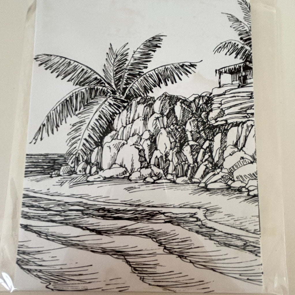 Beach Bum Card Panels Set Tropical Palm Beach Cardmaking A2 Size Foil Ready Summer