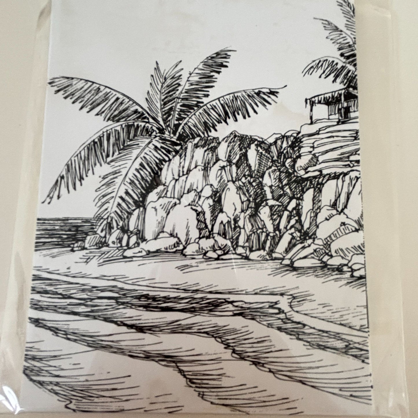 Beach Bum Card Panels Set Tropical Palm Beach Cardmaking A2 Size Foil Ready Summer