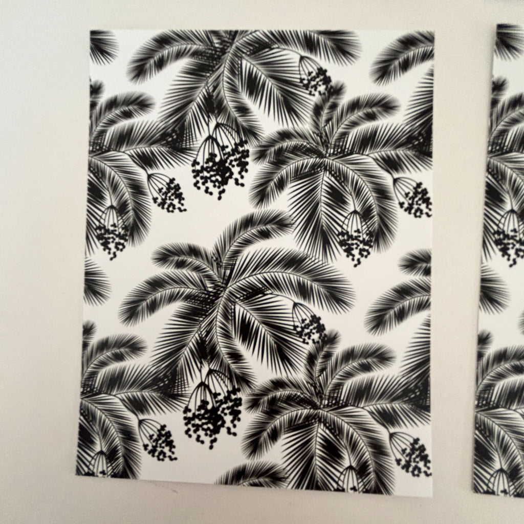 Beach Bum Card Panels Set Tropical Palm Beach Cardmaking A2 Size Foil Ready Summer