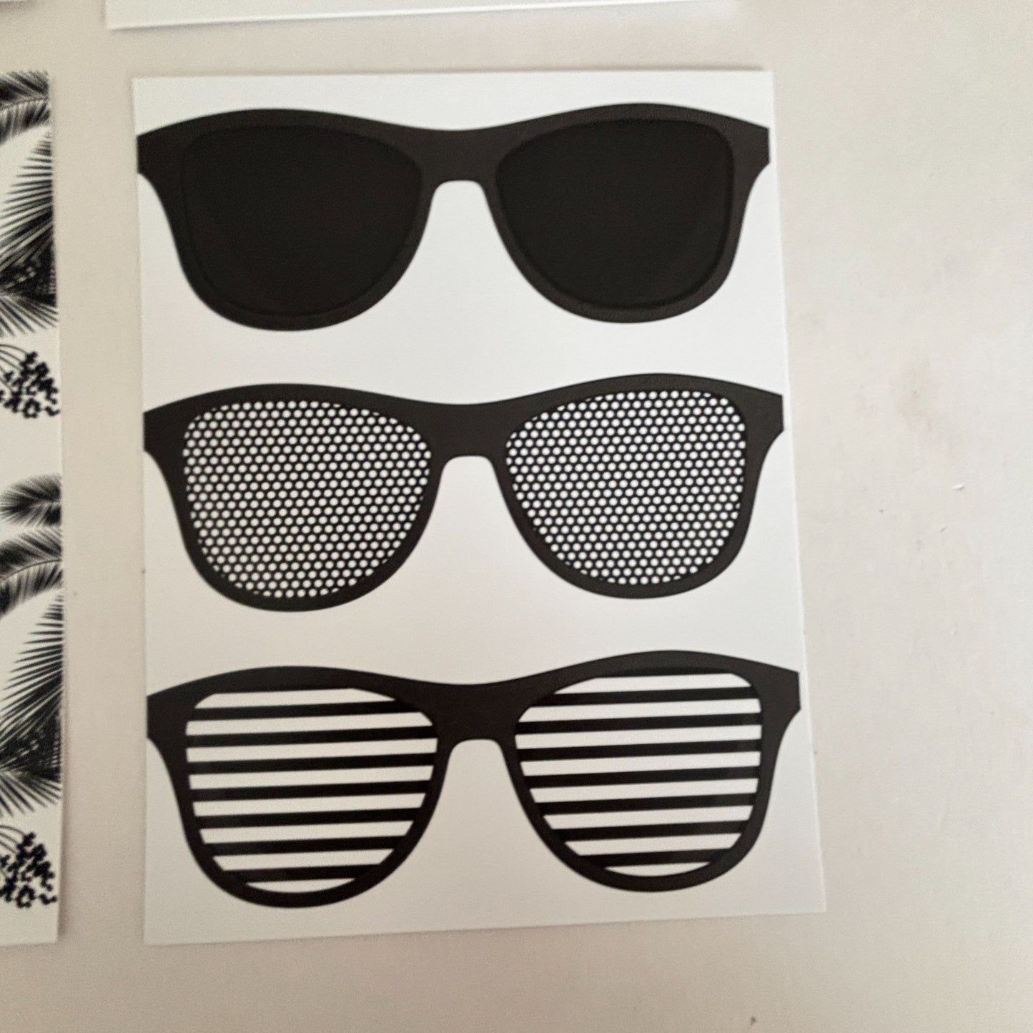 Beach Bum Card Panels Set Tropical Palm Beach Cardmaking A2 Size Foil Ready Summer