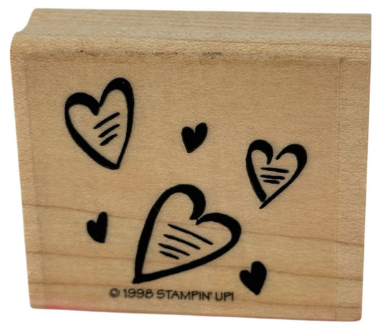Stampin Up Rubber Stamp Hearts Love Valentines Day Card Making Heart Background
