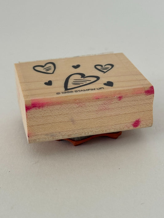 Stampin Up Rubber Stamp Hearts Love Valentines Day Card Making Heart Background