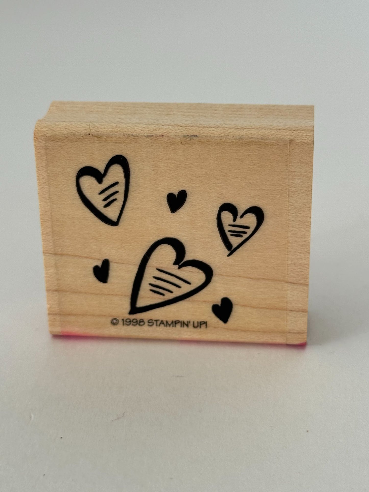 Stampin Up Rubber Stamp Hearts Love Valentines Day Card Making Heart Background