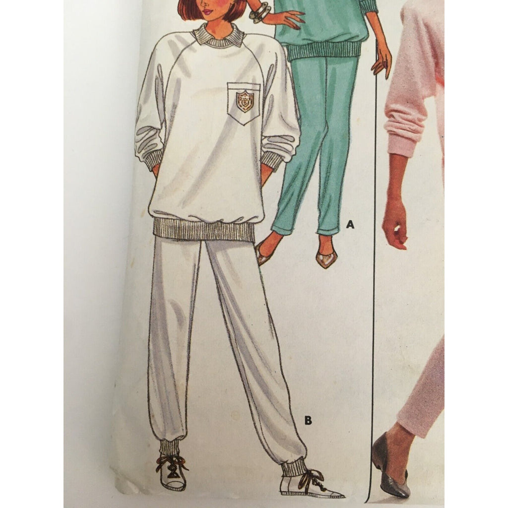 Butterick Sewing Pattern 5953 Misses Pullover Top Tapered Pants Comfort P S M UC