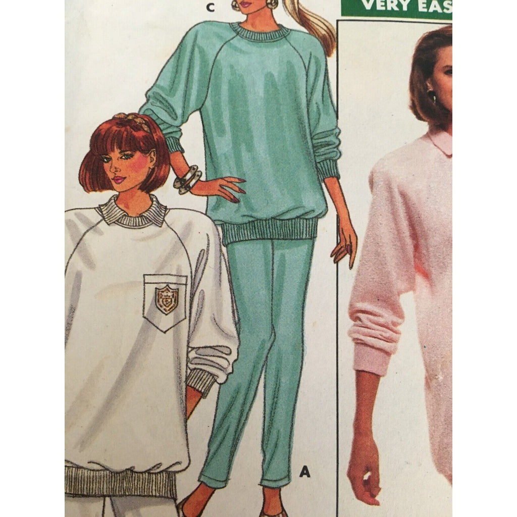 Butterick Sewing Pattern 5953 Misses Pullover Top Tapered Pants Comfort P S M UC