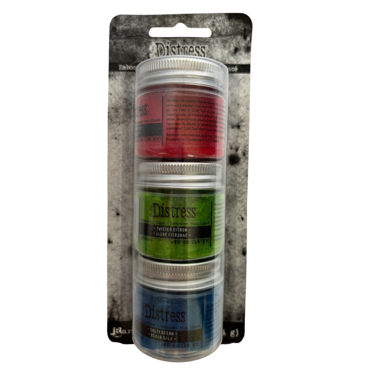 Tim Holtz Distress Embossing Glaze Set Red Green Blue Paper Crafting Supplies