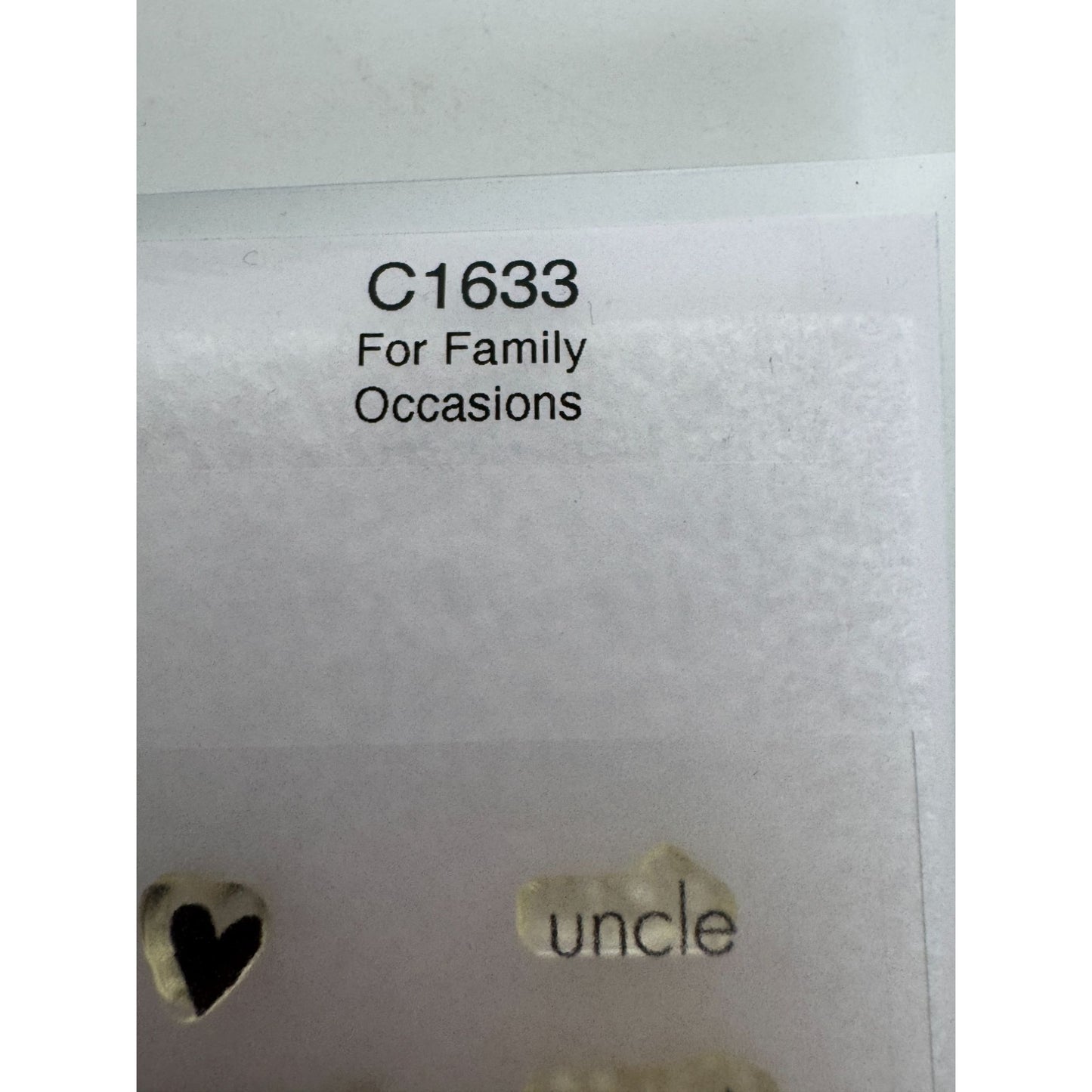 CTMH My Acrylix Acrylic Stamp Set For Family Relationships Mom Son Brother C1633