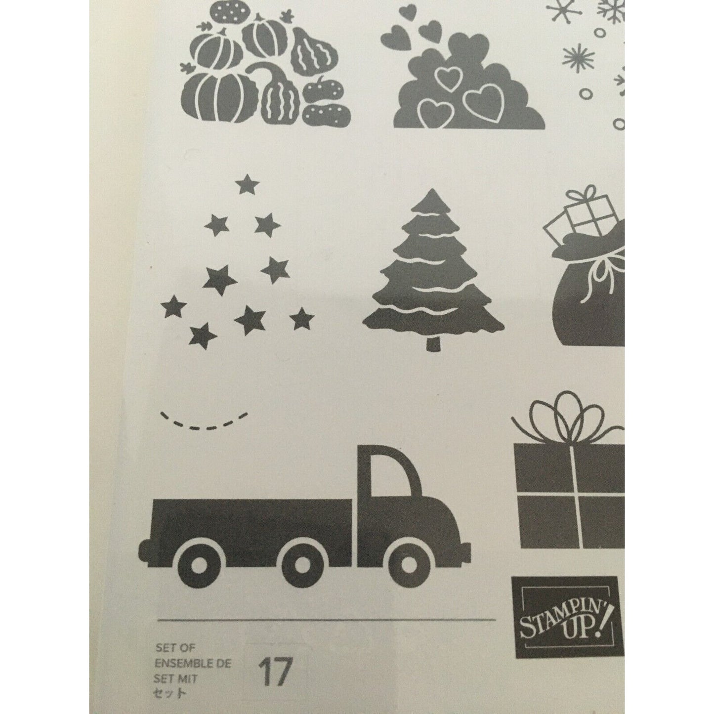 Stampin Up Photopolymer Stamp Set Holiday Haul Christmas Gift Tag Card Making
