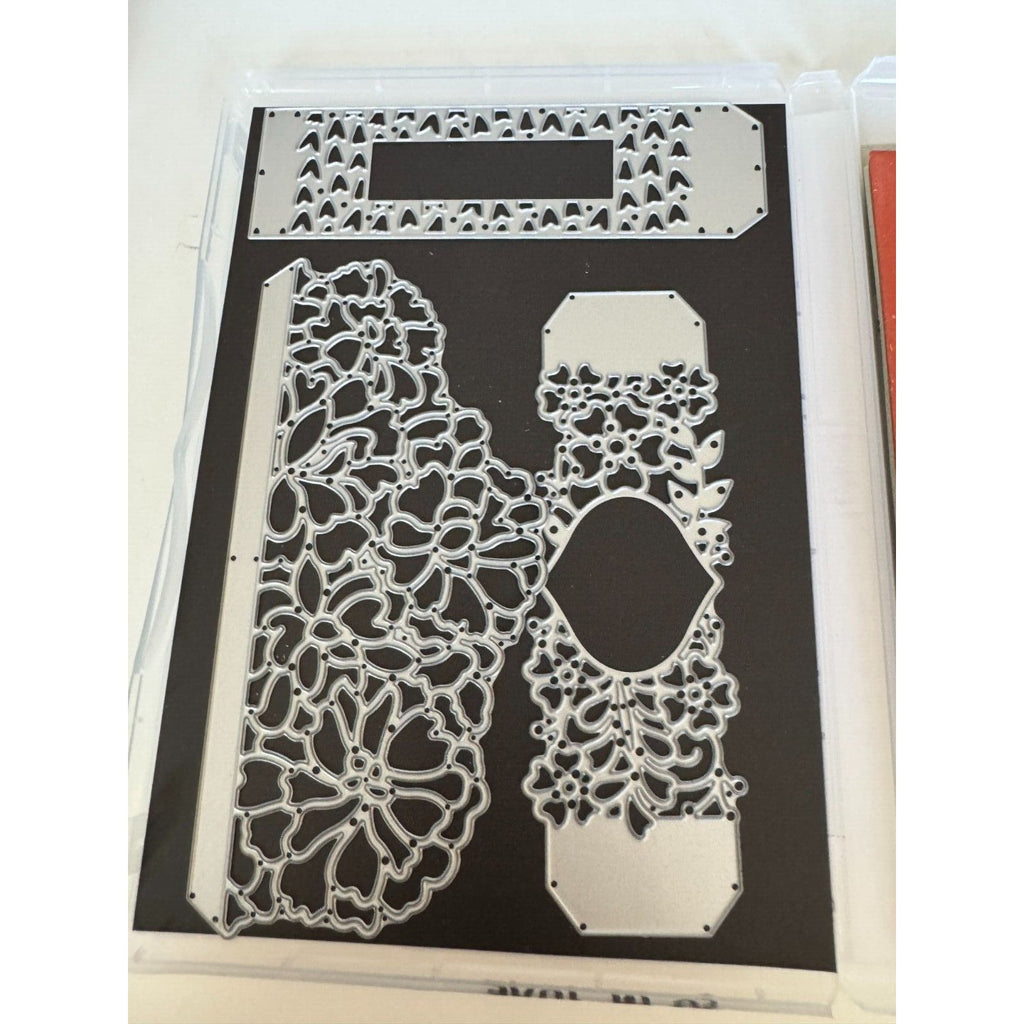Stampin Up Cling Rubber Stamps So In Love So Detailed Thinlits Dies With